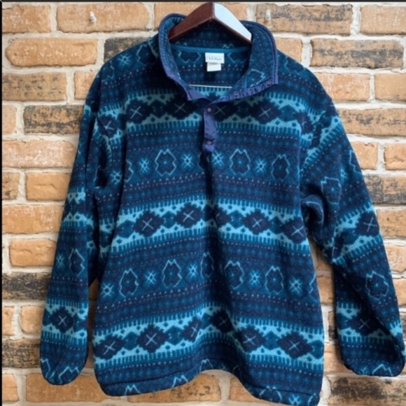 L.L. Bean Jackets & Blazers - Vintage 80’a L.L. Bean Pullover Snap Fleece
